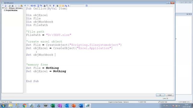 New Microsoft Excel file created in WinCC V7 Runtime ( VBScript) - WinCC V7 excel tutorial #1
