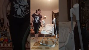 Стульчик для кормления babyton 2 в 1 с качелями