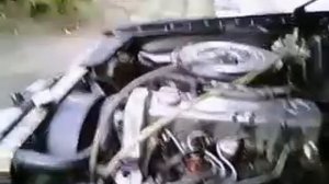 mercedes benz w123 240D Engine Start.wmv