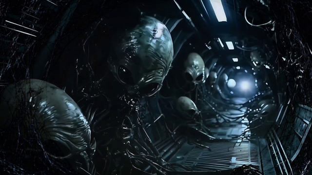 🎧 ALIEN - Terrifying alien nest corridor ambient soundscape - dark spaceship - alien on board