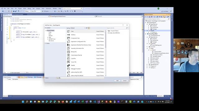 .Net Core Tutorial - 2. Creating .Net Core Entity Framework Classes - #dotnetcore #visualstudio