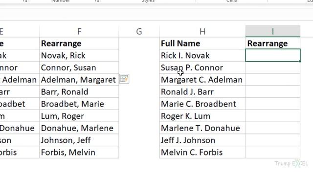 SPLIT NAMES in Excel | Separate First, Middle and Last Name смотреть онлайн
