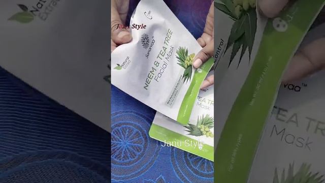 Neem & Tea tree Facial Mask unboxing/Instant Glow in Just 15 mins/Anti Pollution & Acne Control