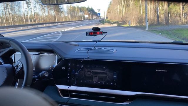 Geely Monjaro разгон до 100км/час по Raceboxу