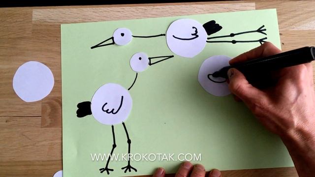 HOW TO DRAW A STORK EASY