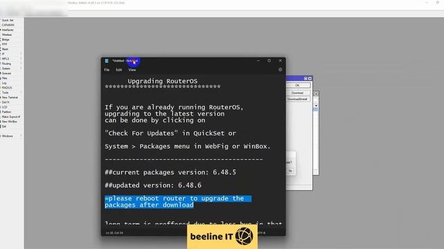 Upgrading MikroTik RouterOS using WinBox смотреть онлайн
