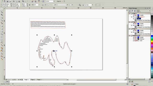 Работа с текстом в Corel смотреть онлайн