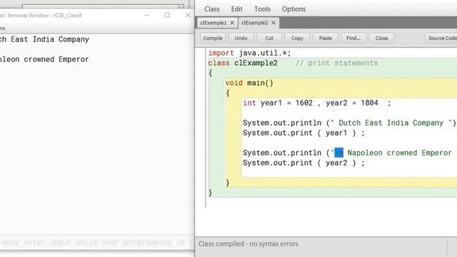ICSE Class 9 - Java Programming D - Print Statement смотреть онлайн