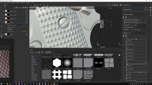 Как сделать 3D паттерн ромбиком на рукоятках пистолета в substance painter