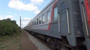Электровоз ЭП1М-766 с поездом №518 Москва — Анапа