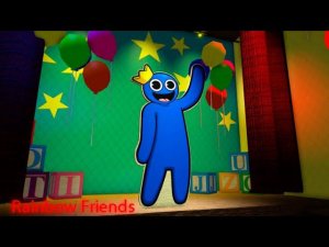 О НЕТ! СИНИЙ МОНСТР БЕЖИТ ЗА МНОЙ! Играю в Rainbow Friends в ROBLOX ! DSRA