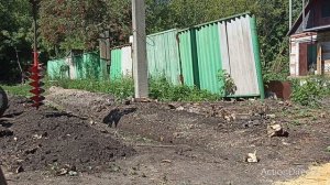 Мини погрузчик Ворон первый рабочий день испытания.