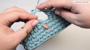 Корзина САНИ крючком из шнура и трикотажной пряжи| DIY новогодний декор