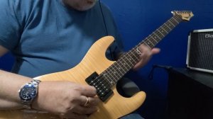 Direct from phone practice over jam track using Dean Custom 350N guitar.