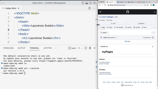 How to Set Up GitPages within GitHub quick Git getting started guide local to GitHub files смотреть онлайн