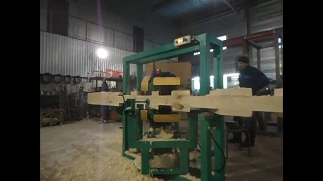 Чашкорезный станок для бруса МЧС 2Б Поворотный с консольной фрезой смотреть онлайн