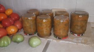 Салат из зеленых помидор на зиму