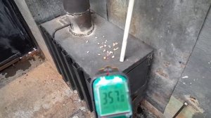 Отопление гаража буржуйкой с теплоаккумулятором на цеолитах-1.