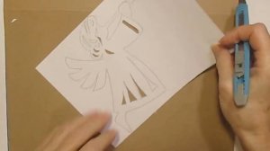 мастер класс трафарет своими руками быстро просто украшаем окна Новогодний Рождественский АНГЕЛ