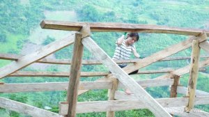 FULL VIDEO: 120 days  build  wooden house - Harvest Melon, Chayote, Mango to sell at market
