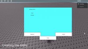 Roblox Studio Lobby system