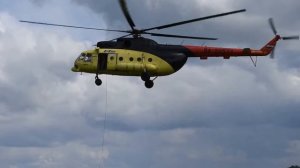 Тренировка спасателей на вертолёте ми-8 UTair