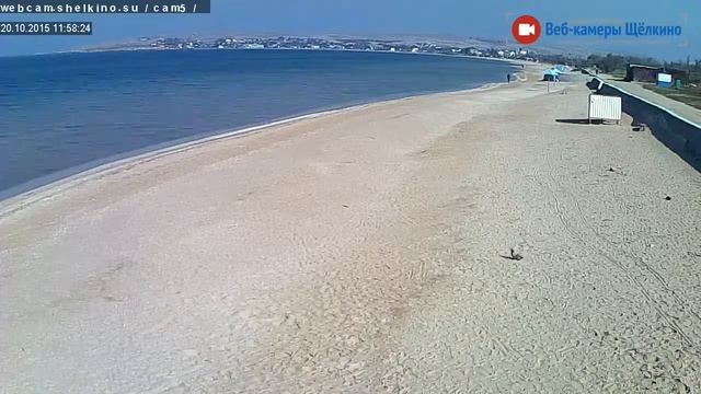Пляж в Щёлкино, 20.10.2015 - time-lapse с камеры 5 смотреть онлайн