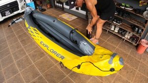 INTEX EXPLORER K2 INFLATABLE KAYAK UNBOXING & SETUP..