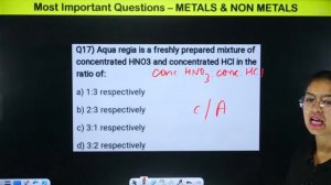 Class 10 Chemistry Class | Metals and Non Metals Most Important MCQs | Chemistry by Anjali Mam