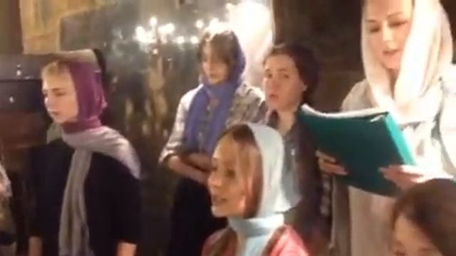 Ночная служба для Сретенской молодёжи и воскресной школы Сретенского монастыря смотреть онлайн