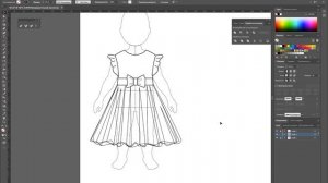 Дизайн одежды |Технический рисунок одежды| детское платье | Adobe Illustrator 2021|100 эскизов#67