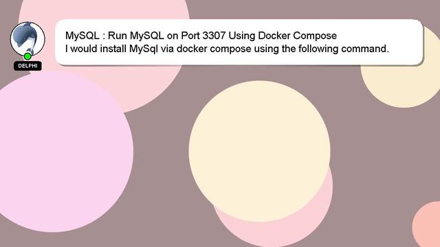MySQL : Run MySQL on Port 3307 Using Docker Compose смотреть онлайн