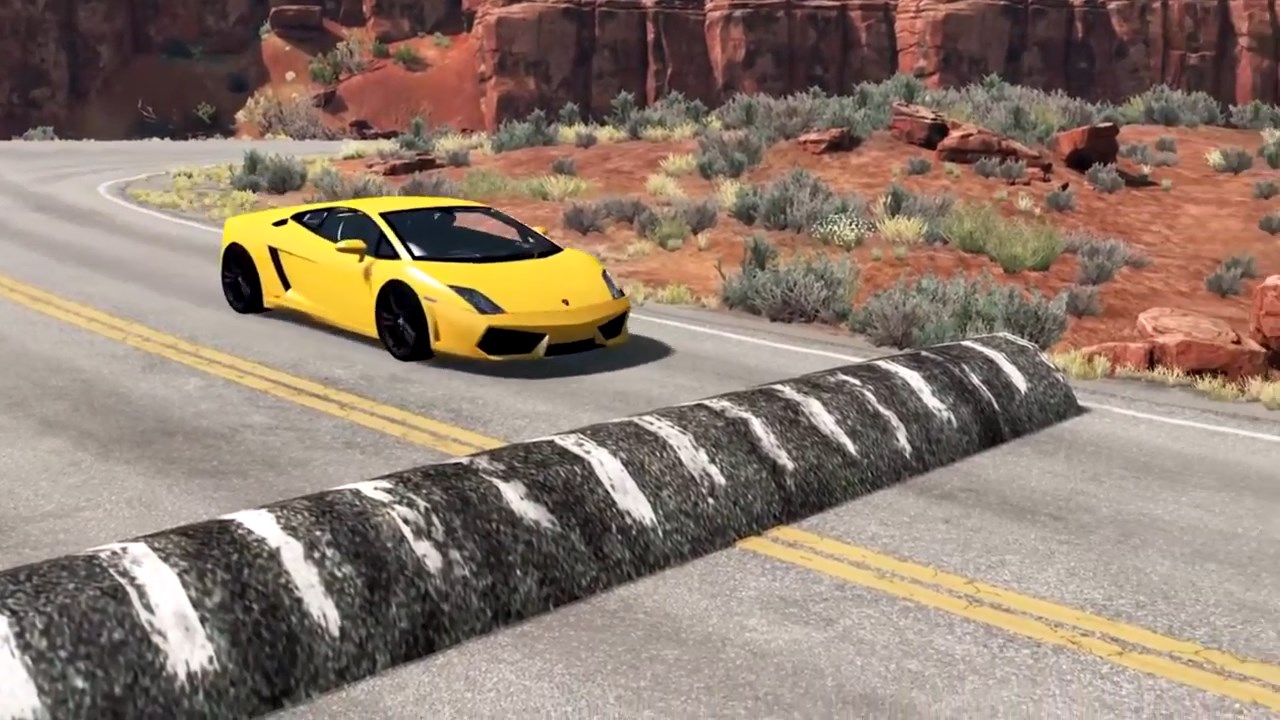 Автомобили против огромных лежачих полицейских смотреть онлайн