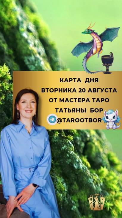 💥 20 АВГУСТА 
КАРТА ДНЯ НА ВТОРНИК ОТ МАСТЕРА ТАРО ТАТЬЯНЫ БОР