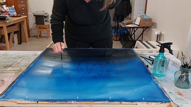 No Resist Technique Silk Painting Tutorial - Reeds