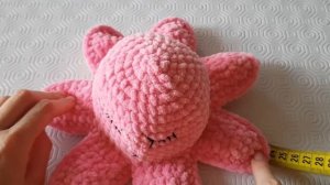 Осминожек перевертыш крючком ♡ Плюшевый осминог настороения. Подробное описание.