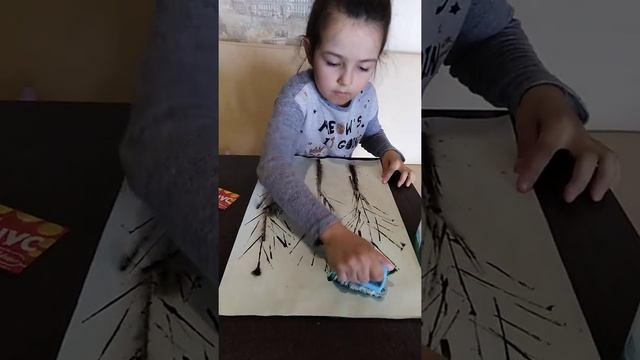 Нетрадиционный способ рисования подготовительная группа Деревья Воспитатель Чурина А М смотреть онлайн