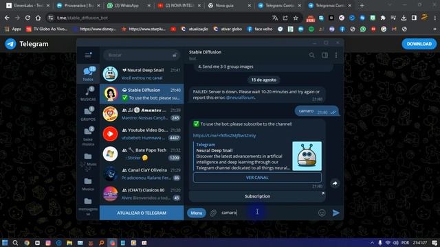INTELIGÊNCIA ARTIFICIAL ilimitada no TELEGRAM! смотреть онлайн