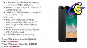 iPhone price in Nepal 2018 ?  iPhone x, iPhone 8 plus, 7 plus Full list with specifications.