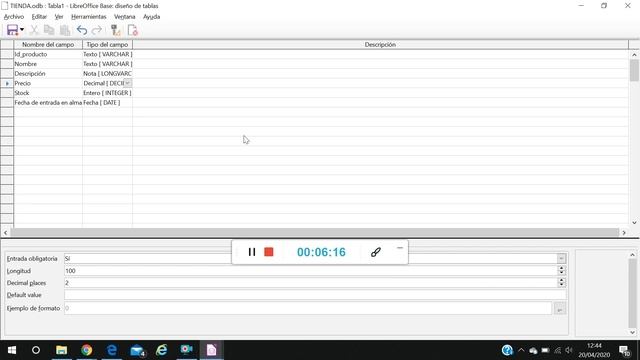 Crear tablas en Base de Libre Office смотреть онлайн
