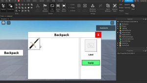 Как сделать инвентарь в Roblox studio