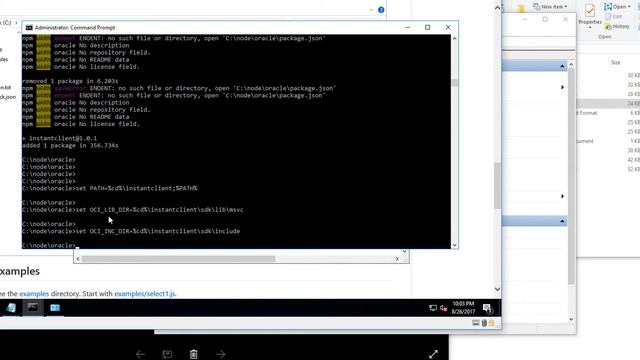 Setup Nodejs OracleDb module with simple steps