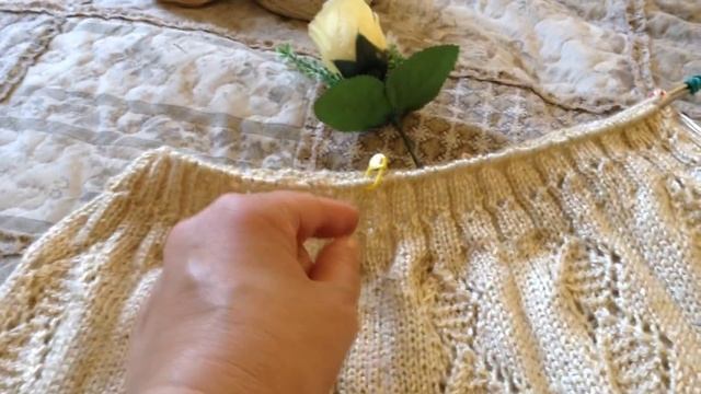 Вязание Вязаное Платье Золотое Бамбуковые спицы