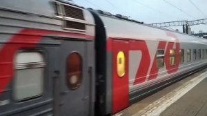 ЭП2К-417 с пассажирским поездом. Отправление от Казанского вокзала в Москве