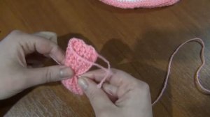Вязание крючком  сумочка детская Hello Kitty 2 часть / Crochet handbag baby Hello Kitty Part 2