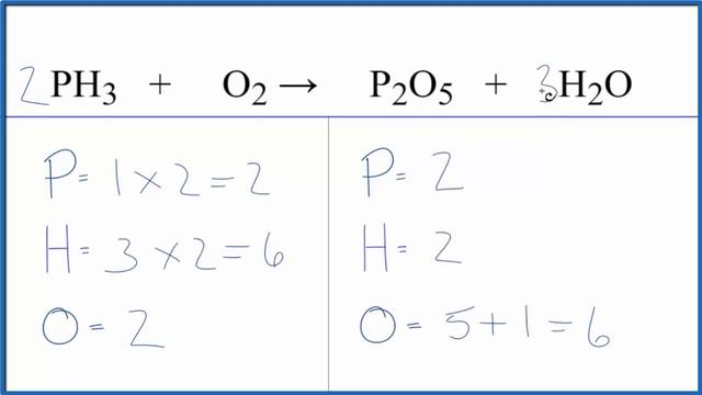 How to Balance PH3 + O2 = P2O5 + H2O смотреть онлайн