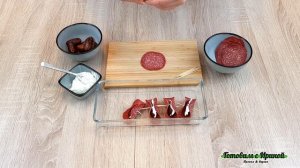 Kак приготовить #Канапе с колбаской и финиками на праздничный стол!
