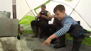 Рыбалка с Сыном! Тест Палатки Лотос Куб 4 Компакт Термо Лонг в Деле! Первая часть!