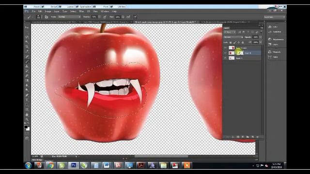 Photoshop Tutorial: Create Mouth INTO Fruit Apple смотреть онлайн