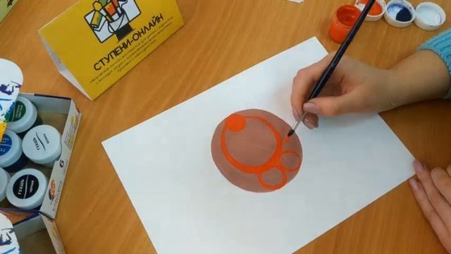 Изучаем элементы ГОРОДЕЦКОЙ росписи. Цветок "купавка" гуашью! Видео урок для детей и родителей :)